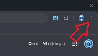 Het Chrome-menu met Extensies